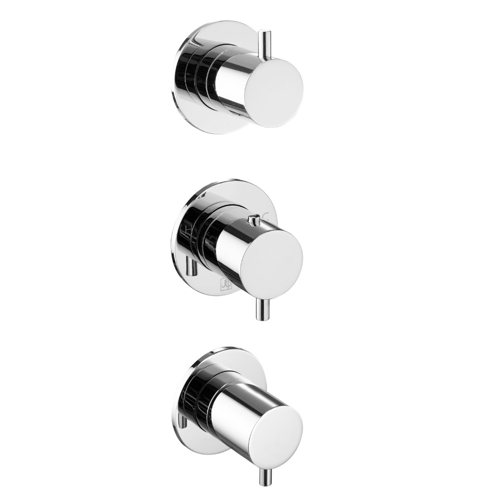 JTP Florence Chrome 3  Concealed Thermostatic Outlet Shower Valves